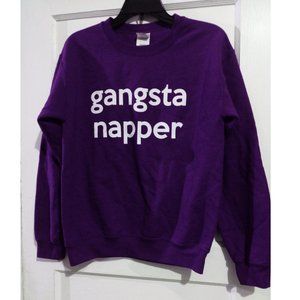 Purple Gangsta napper sweatshirt